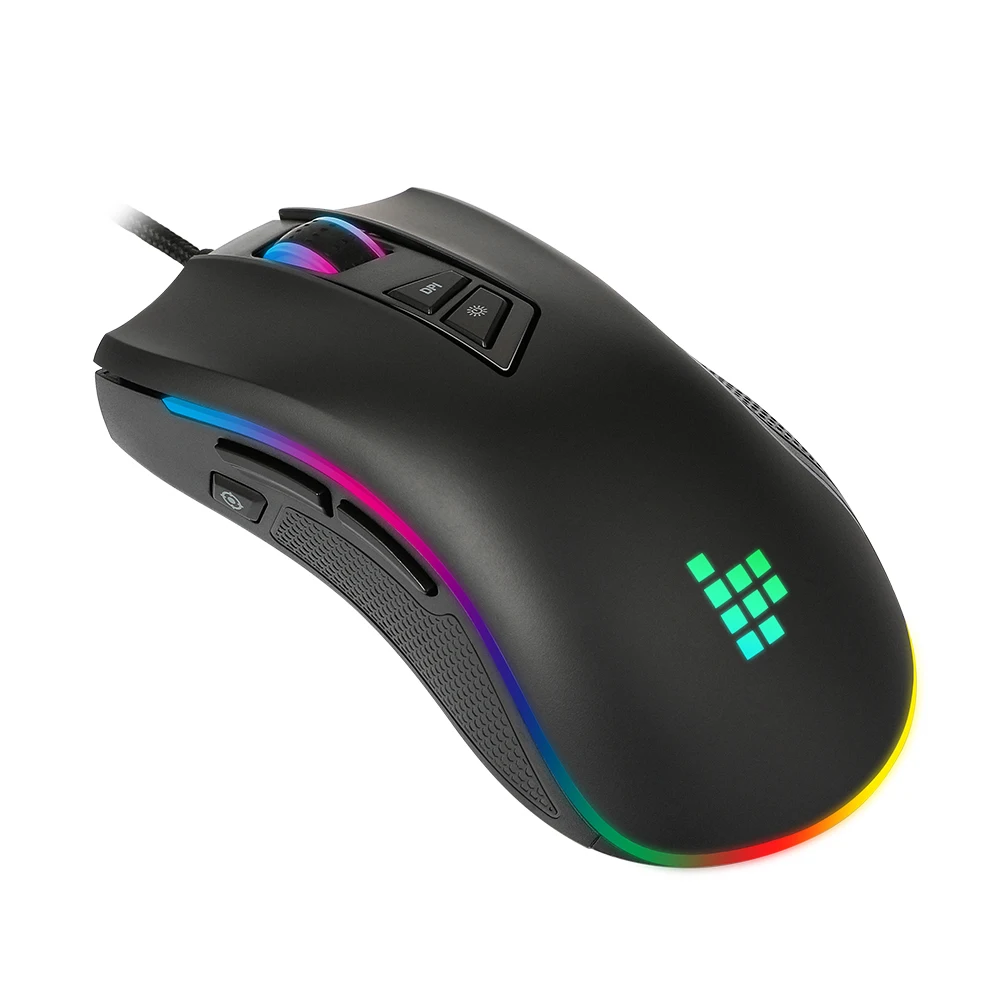 Tronsmart TG007 Проводная игровая мышь, геймерская компьютерная мышь с 16,8 миллионов RGB, 9 программируемых кнопок, 7200 точек/дюйм и снайперская кнопка