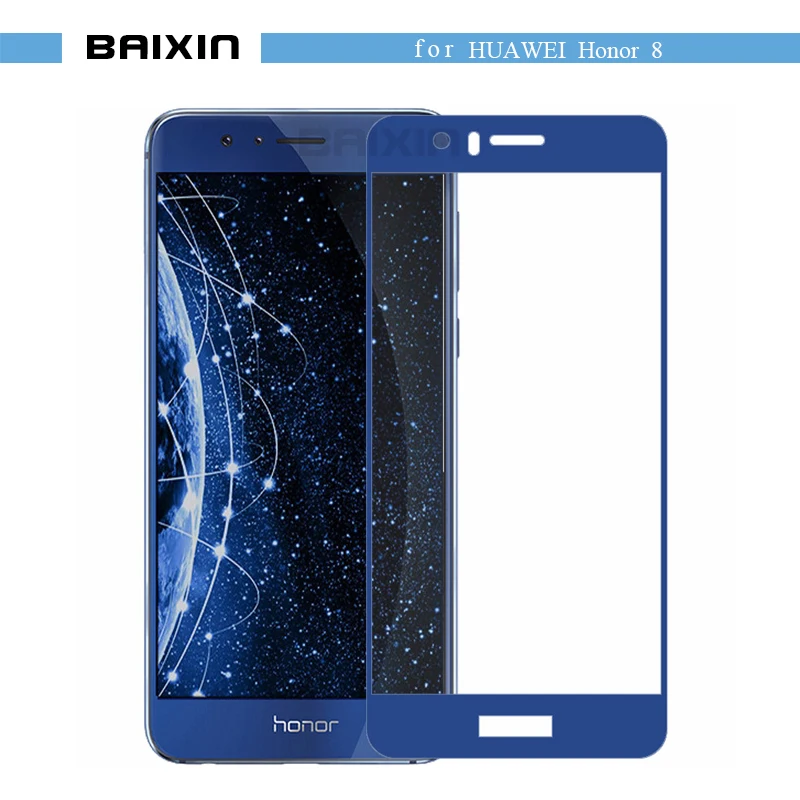 Baixin Защита экрана для huawei honor 8 закаленное стекло 9H ультра тонкий чехол мобильного