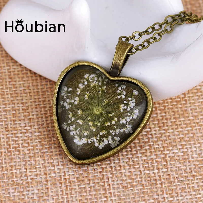 Высокое качество 2017 Акция 1 шт. медные цветные сухоцветы образец растения сердце