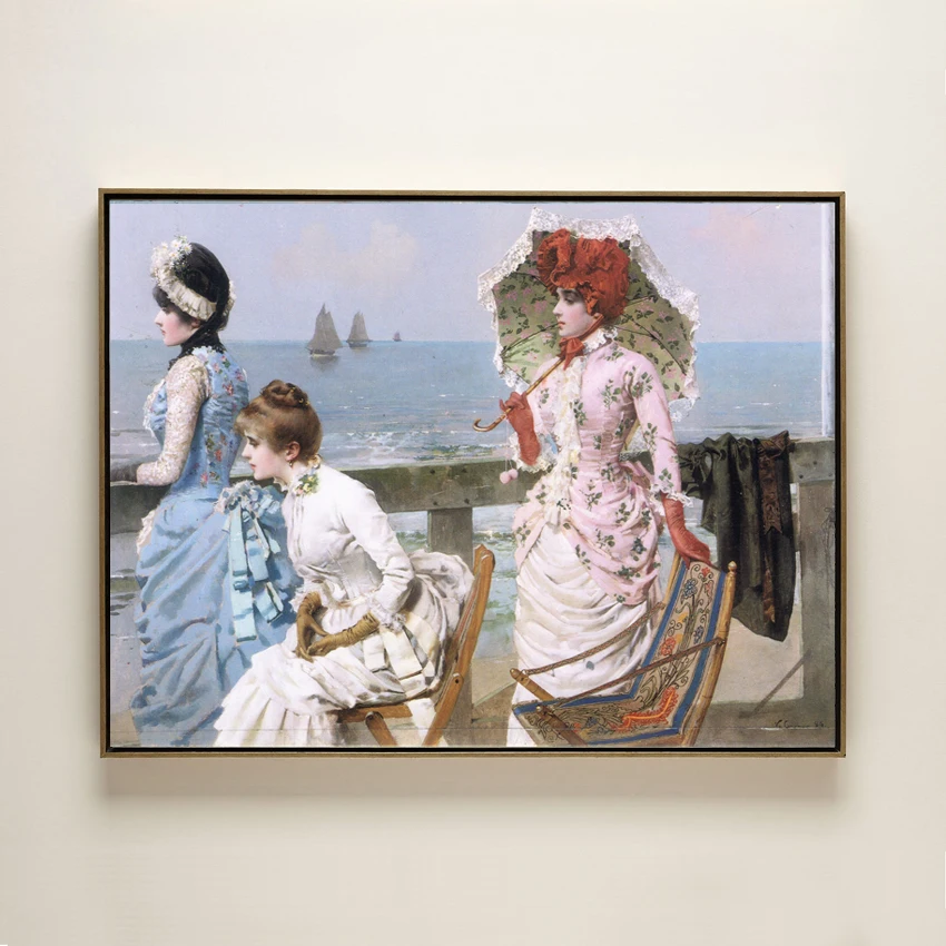 Классическое платье для вечеринок в стиле ретро девочек с изображением Морского