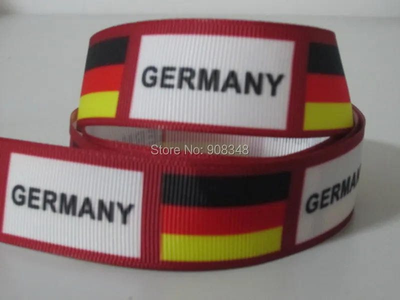 Банты из корсажной ленты с принтом немецкого флага 7/8 дюйма 22 мм PGR182 | Дом и сад