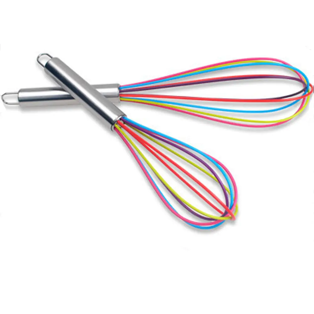 Нержавеющая сталь ручка силиконовый венчик для взбивания крем торт с Кухня