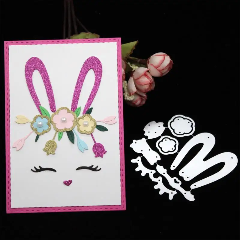 Металлические пресс-формы KSCRAFT Пасхальный кролик для скрапбукинга/фотоальбома |