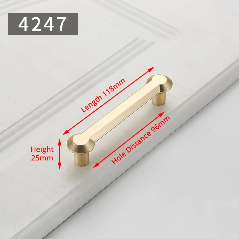 Handle-4247-96G KAK цинковый сплав жемчужина золотая для шкафа ручки кухни дверные ручки дверь для ящика шкафа Ручка шкафа ручки для мебельного Оборудования - Цвет: Handle-4247-96G