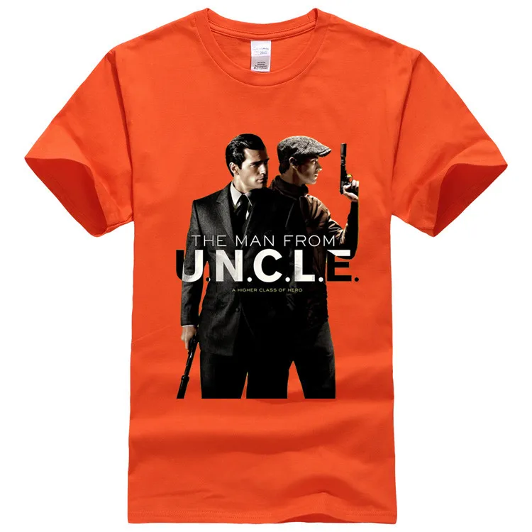 Т Рубашки Мужские Человек Из UNCLE Футболка мужская мода дизайнер o шеи хлопка с