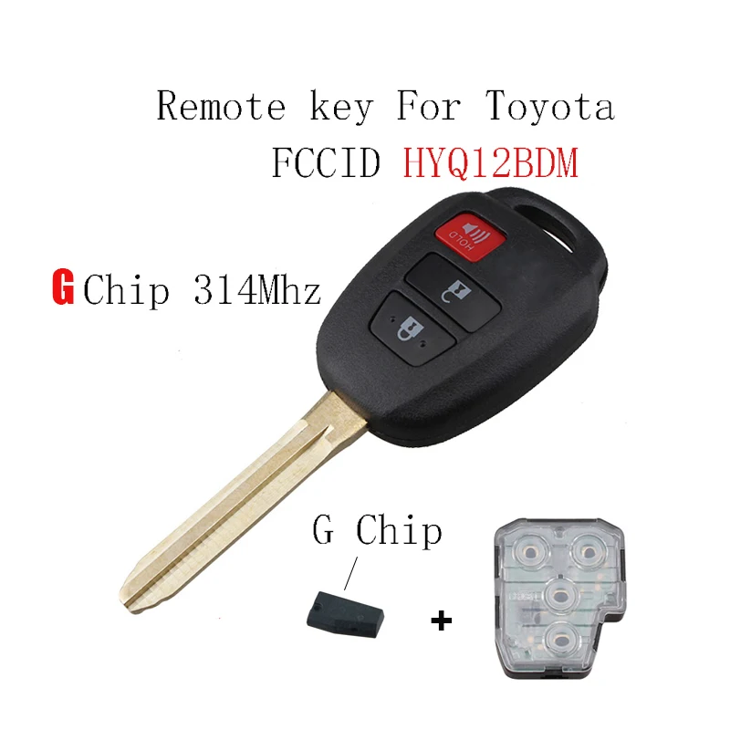 2 + 1 кнопки 314 Мгц дистанционный ключ для Toyota Rav4 2013 2014 2015 Prius C V 2012 2016 HYQ12BDM