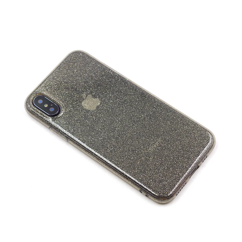 Мягкий ТПУ Прозрачный блестящий чехол сверкающий с блестками для iPhone 11 Pro Max 8 7 6 6S Plus X Xs Xr Тонкий блестящий защитный чехол s
