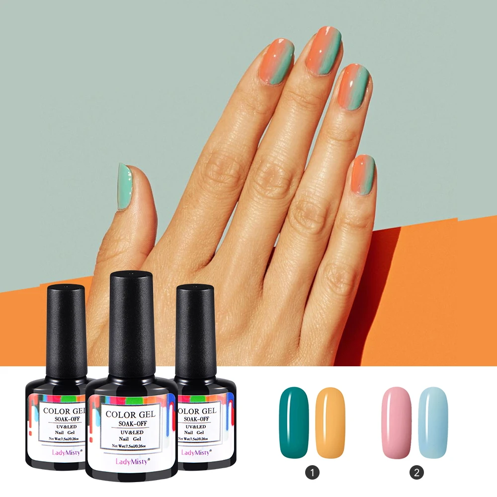 Ladymisty классическая бутылка чистый цвет 24 Цвета УФ-гель для ногтей долговечный