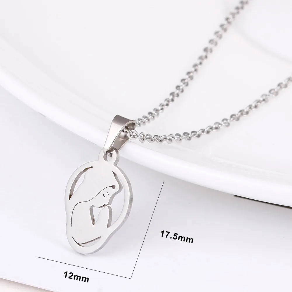 Fashion Stainless Steel Blessing Madonna Maria Pendant Statement Necklace Women Girls Luck Jewelry Gift | Украшения и аксессуары
