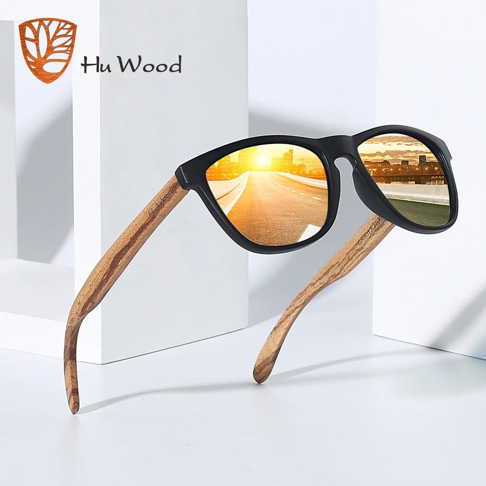 HU WOOD брендовые дизайнерские бамбуковые солнцезащитные очки МОРСКИЕ градиентные линзы UV400 Мужские солнцезащитные очки gafas de sol hombr GR8012