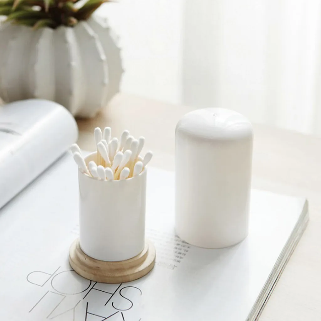 Простой японский хлопок тампон коробка зубочистка ведро для дома гостиной