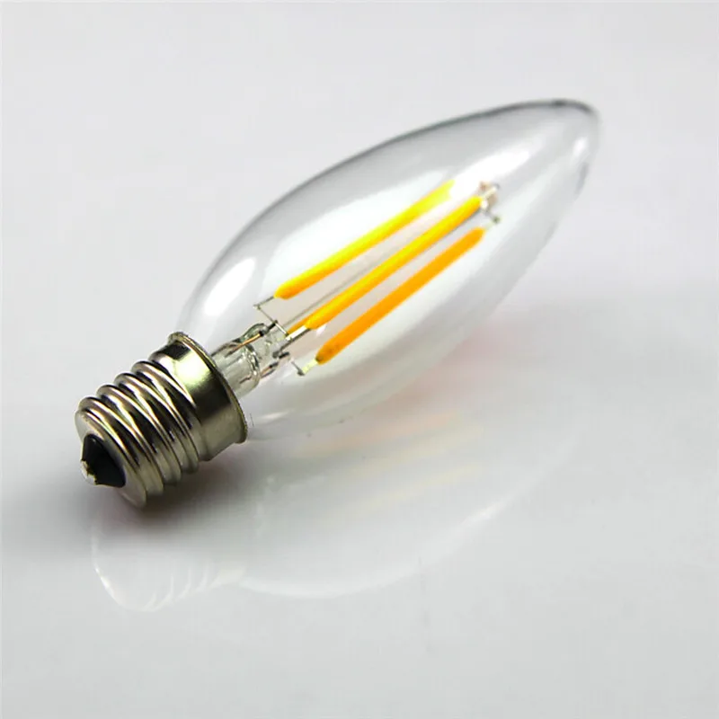 2015 kedatangan yang Super terang 2W 4W E17 dipimpin filamen Lilin lampu bohlam 2800 K putih hangat AC110V/220V| |