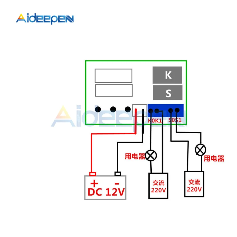 Двойной светодиодный цифровой дисплей 12 В постоянного тока 10 А регулятор