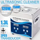 Ультразвуковой очиститель ювелирных изделий для ванн, 1,5 л, 120 Вт, цифровой Degas с нагревателем, ультразвуковая шайба для цилиндрической раковины, очков, колец и часов