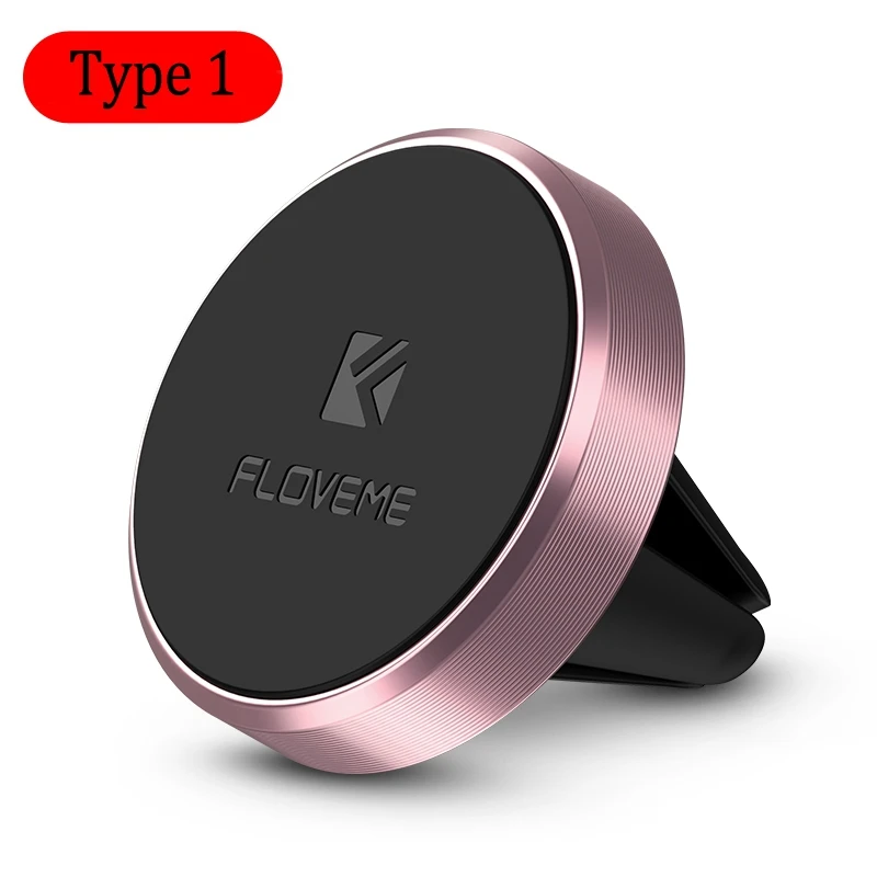 Rose 1 FLOVEME магнитный автомобильный держатель для телефона на магните для iPhone samsung S8 Xiaomi Универсальный мобильный телефон магнит крепление, устанавливаемое на вентиляционное отверстие в салоне автомобиля, автомобильный держатель, подставка, gps - Цвет: Rose 1