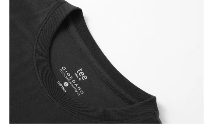 Giordano футболка выполненная из натурального хлопка с короткими рукавами и круглым воротом,имеет два варианта окраса