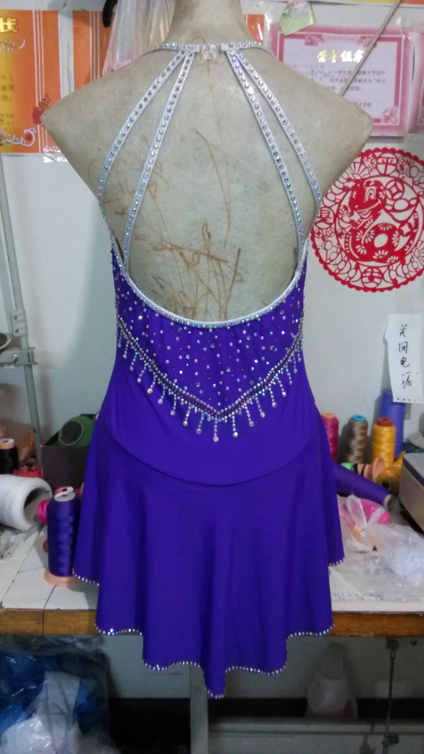 Женское платье для конкурсов одежда льда индивидуальное фигурного катания на