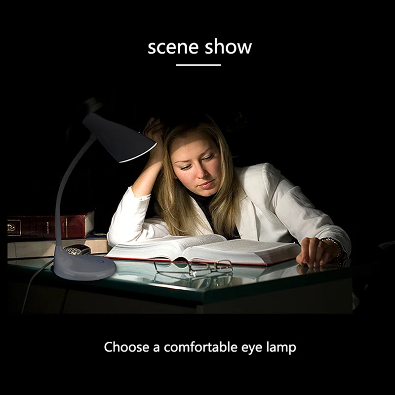 High Quality Adjustable Intensity Usb Rechargeable Led Desk Table Lamp Reading Light Touch Switch Luminarias De Interior | Лампы и