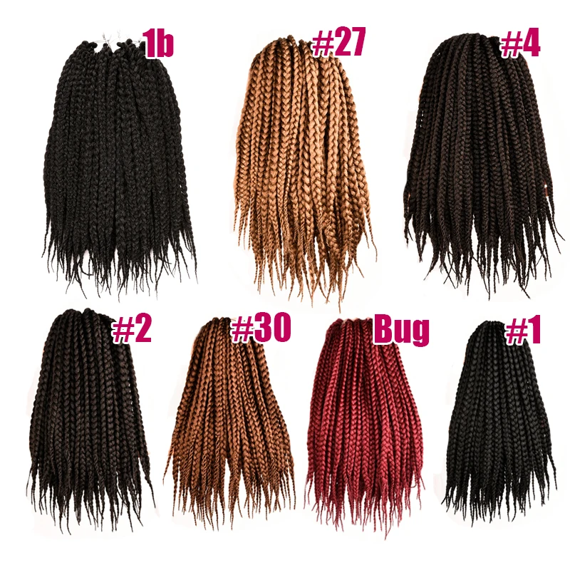 Silike 6 упаковок/лот коробка косы волосы накладные на крючке затененные для