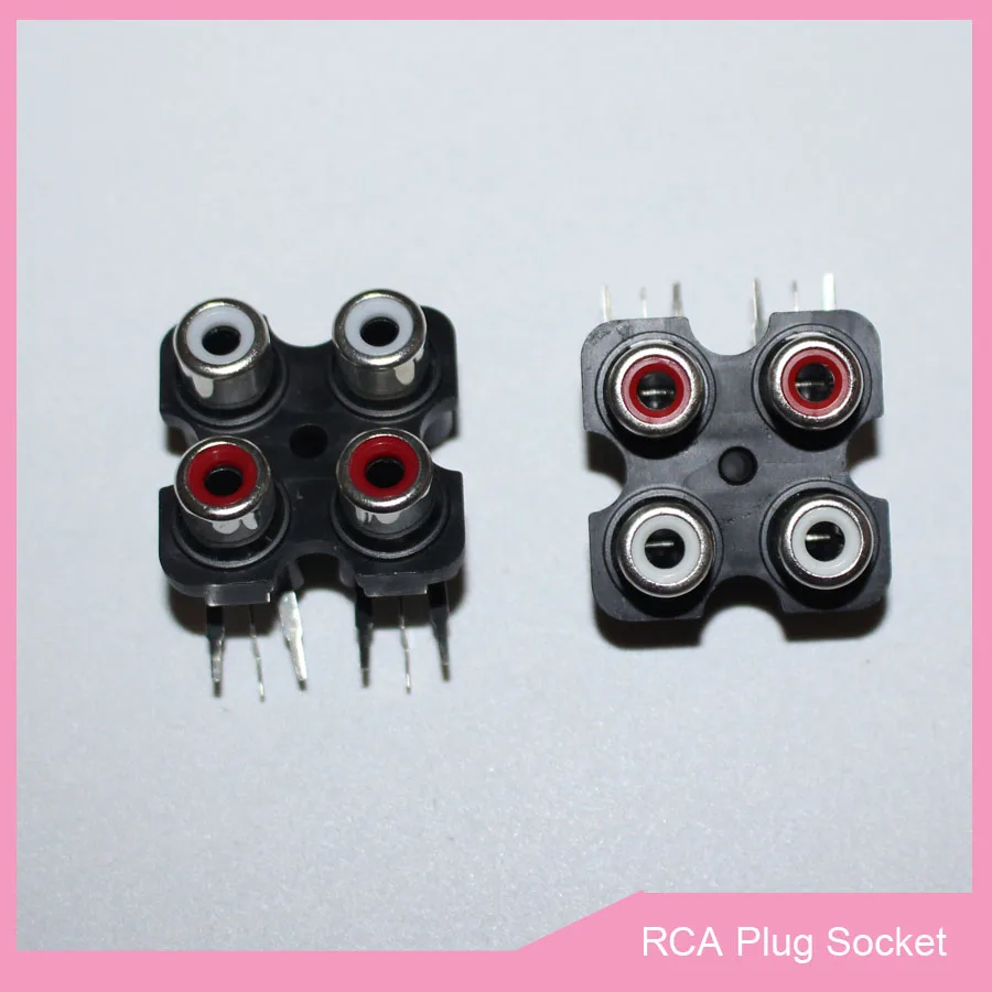 20 шт 4way 6Pin RCA Женский Аудио Видео штекер, AV концентрический разъем