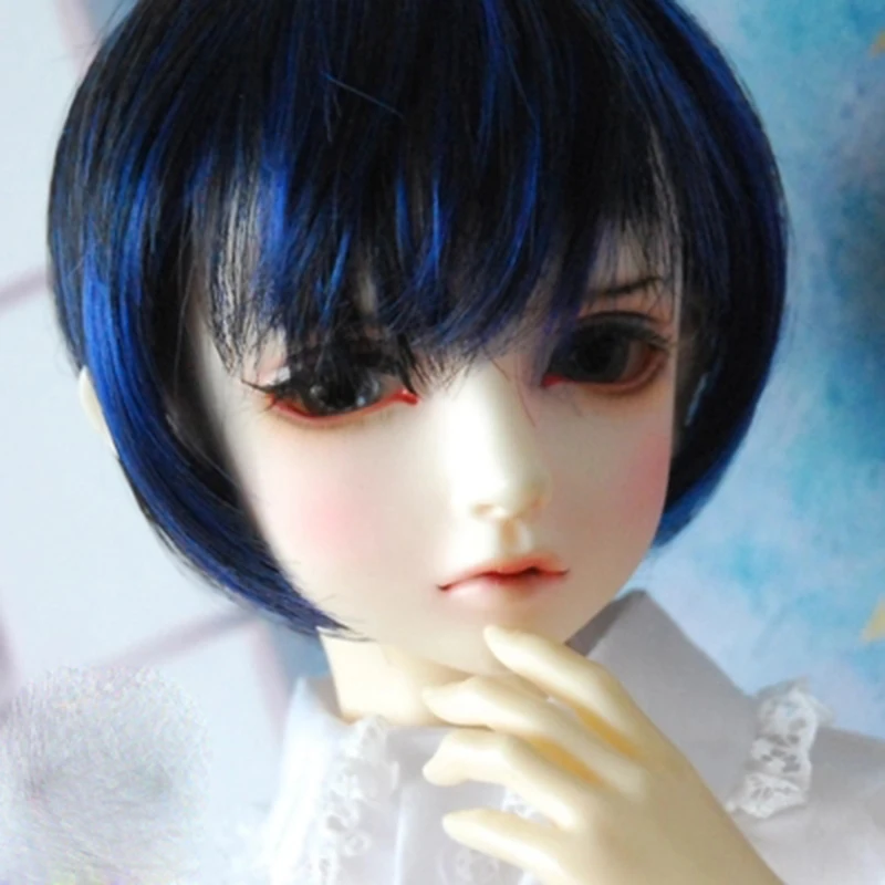 Allaosify волос 1/3 1/4 1/6 bjd SD кукольный парик высокое Температура провода Прекрасное короткое starighet Bjd парик