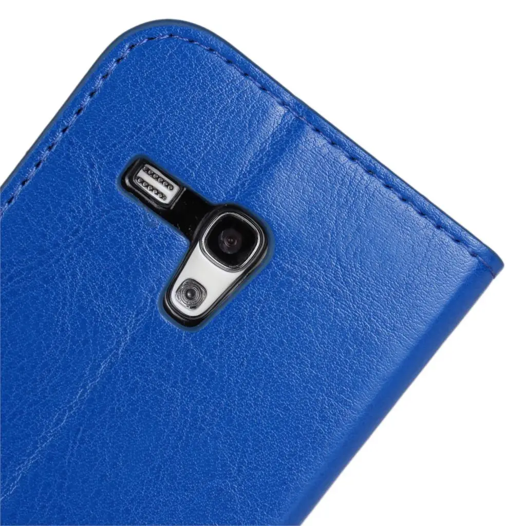 Для Samsung S3 Mini i8190 pu кожаный раскладной чехол с держателем карты для Galaxy защитный