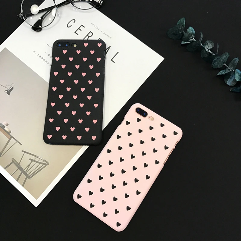 Hot Fashion Cute Cartoon Love Heart Shape Phone Case For iPhone 6 6s 7 8 Plus 5 5s SE Ultra Thin PC X XS Max XR |