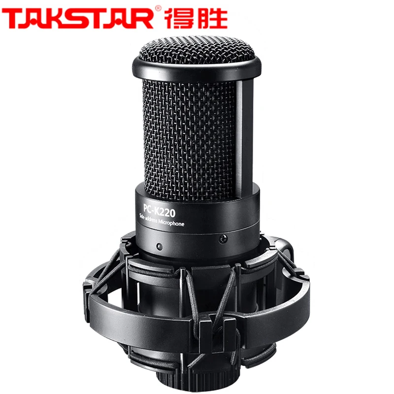 Takstar PC-K220 конденсаторный микрофон с боковым адресом компьютерный микрофон для персональной студийной записи, Интернет-трансляции, сетевого караоке