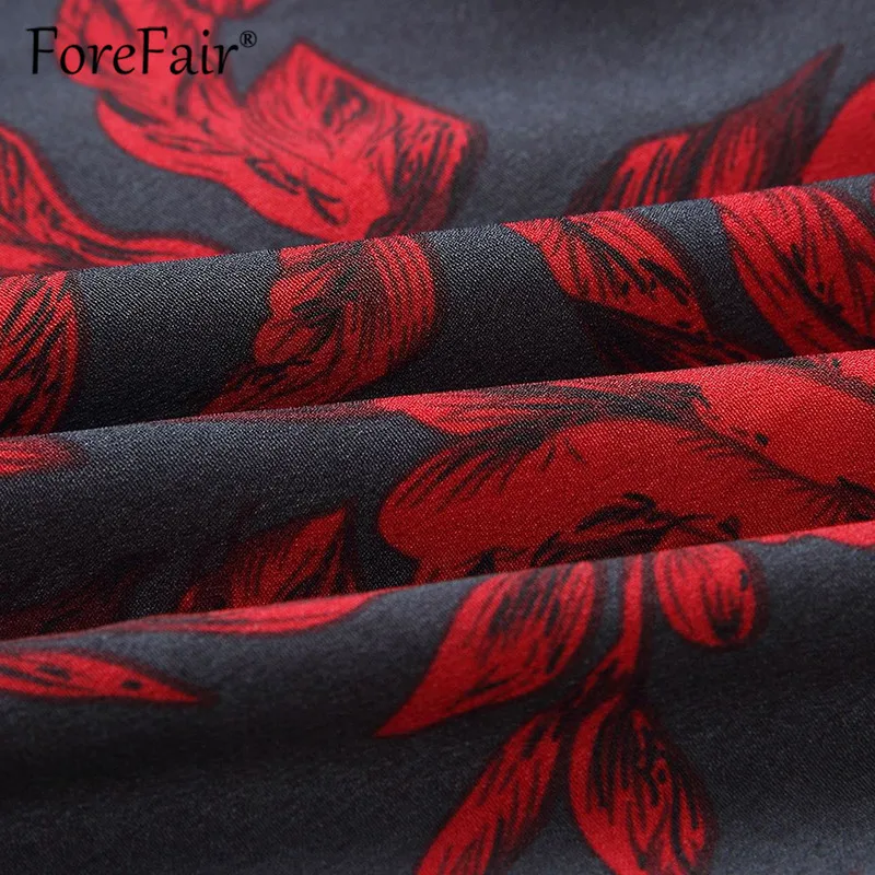 Forefair 2018 новое платье с принтом в стиле бохо женское осеннее мини длинным рукавом