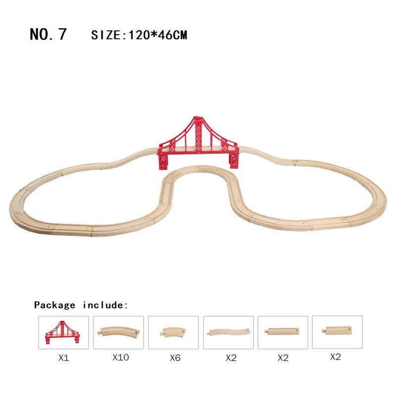 Деревянная железная дорога игрушечная деревянная аксессуары расширительные