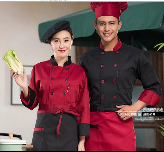 

Hotel Chef shirt Uniform Cooks cloth Long sleeve Spring