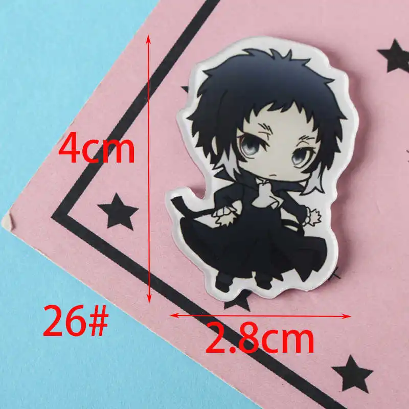 

1 PC MIX bungou stray dogs Cartoon Acrylic Badges Kawaii Badge Icons on The Backpack Badges for Clothes Handbag Pin Brooch Z68