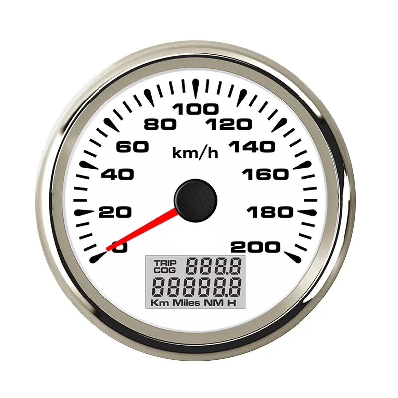 WS 200KMH 85 мм Цифровой Speedo монтажный комплект с gps функцией для гоночный автомобиль, мотоцикл спидометр на лодке 8 цветов светильник 12 в 24 В - Цвет: WS 200KMH
