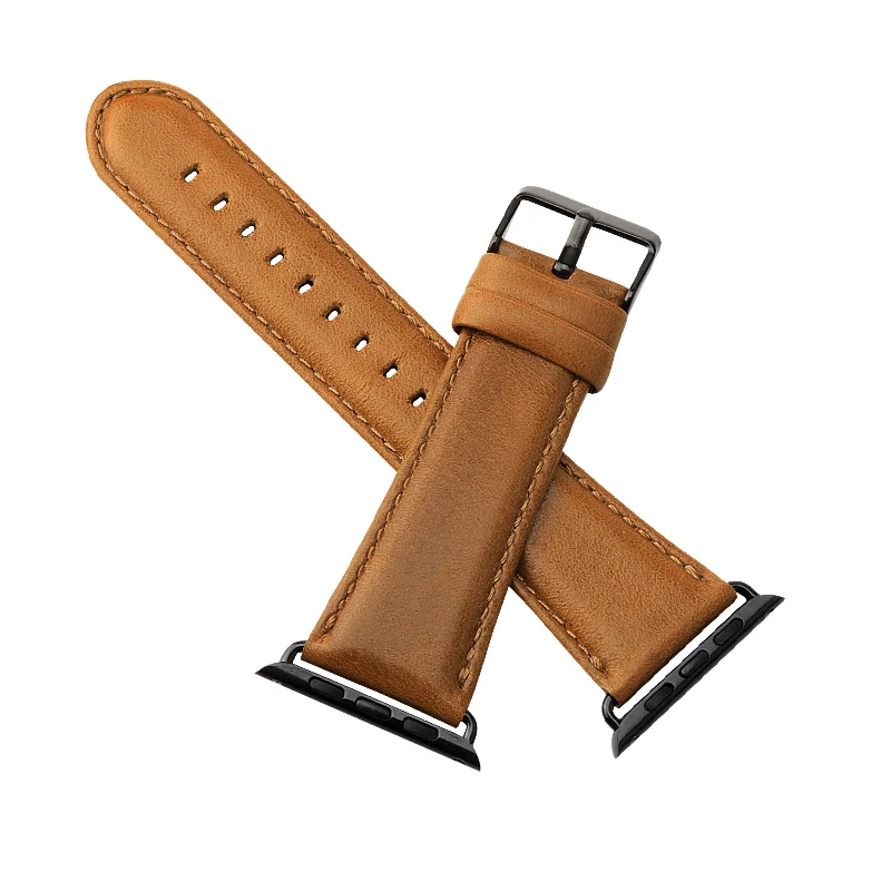 brown Аксессуары для часов из натуральной кожи для Apple Watch Band 44 мм 40 мм Apple Watch Band 42 мм 38 мм серия 4 3 2 1 ремешок для часов correa - Цвет ремешка: brown