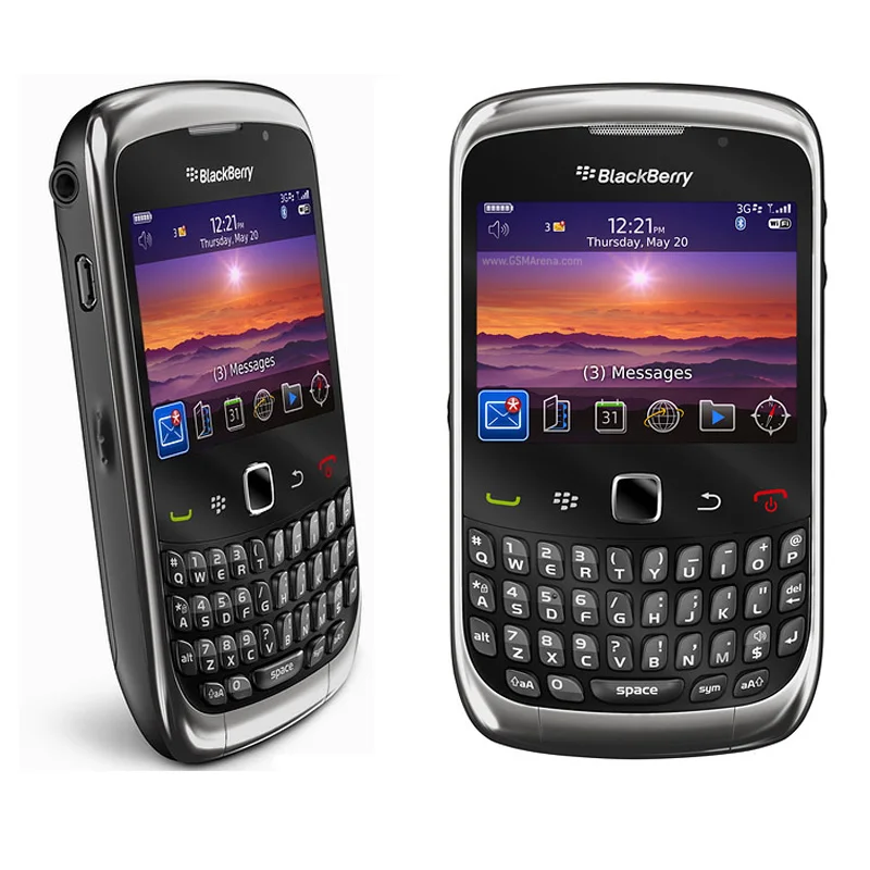 BlackBerry 9300 Curve Мобильный телефон Смартфон разблокированный 3g wifi отремонтированные мобильные телефоны