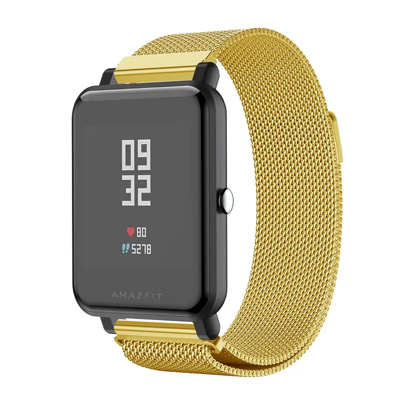 Milanese 20 мм стальной ремешок для часов Huami Amazfit Bip Lite samsung gear S2 спортивные ремешки