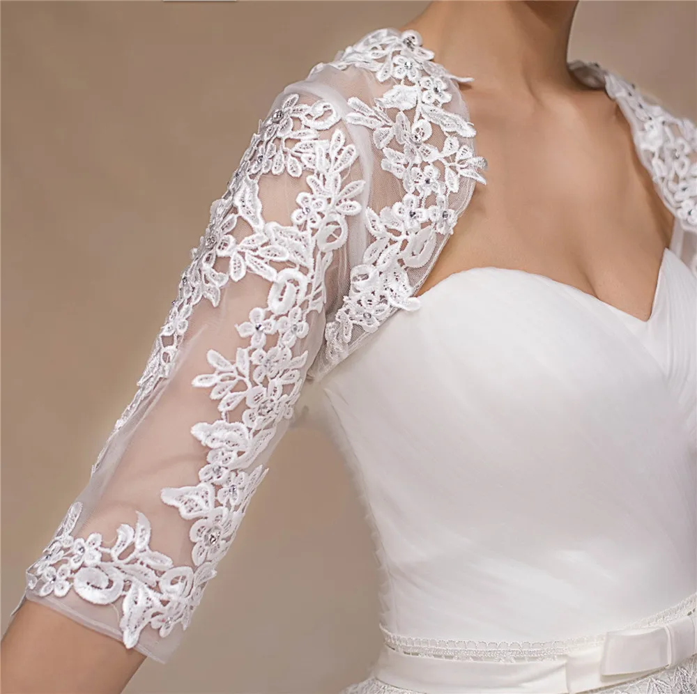 Женская свадебная шаль с открытыми плечами элегантная кружевная рукавом до