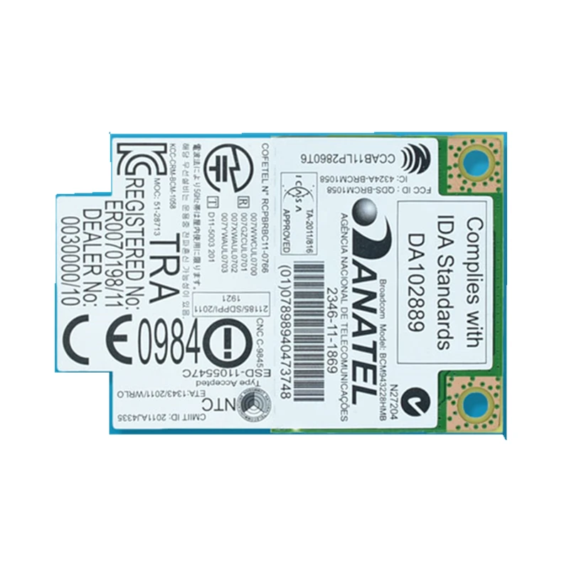 Двухдиапазонный Broadcom BCM943228HMB 802.11a/b/g/n 300 Мбит/с беспроводная Поддержка Wi-Fi Bluetooth 4 0