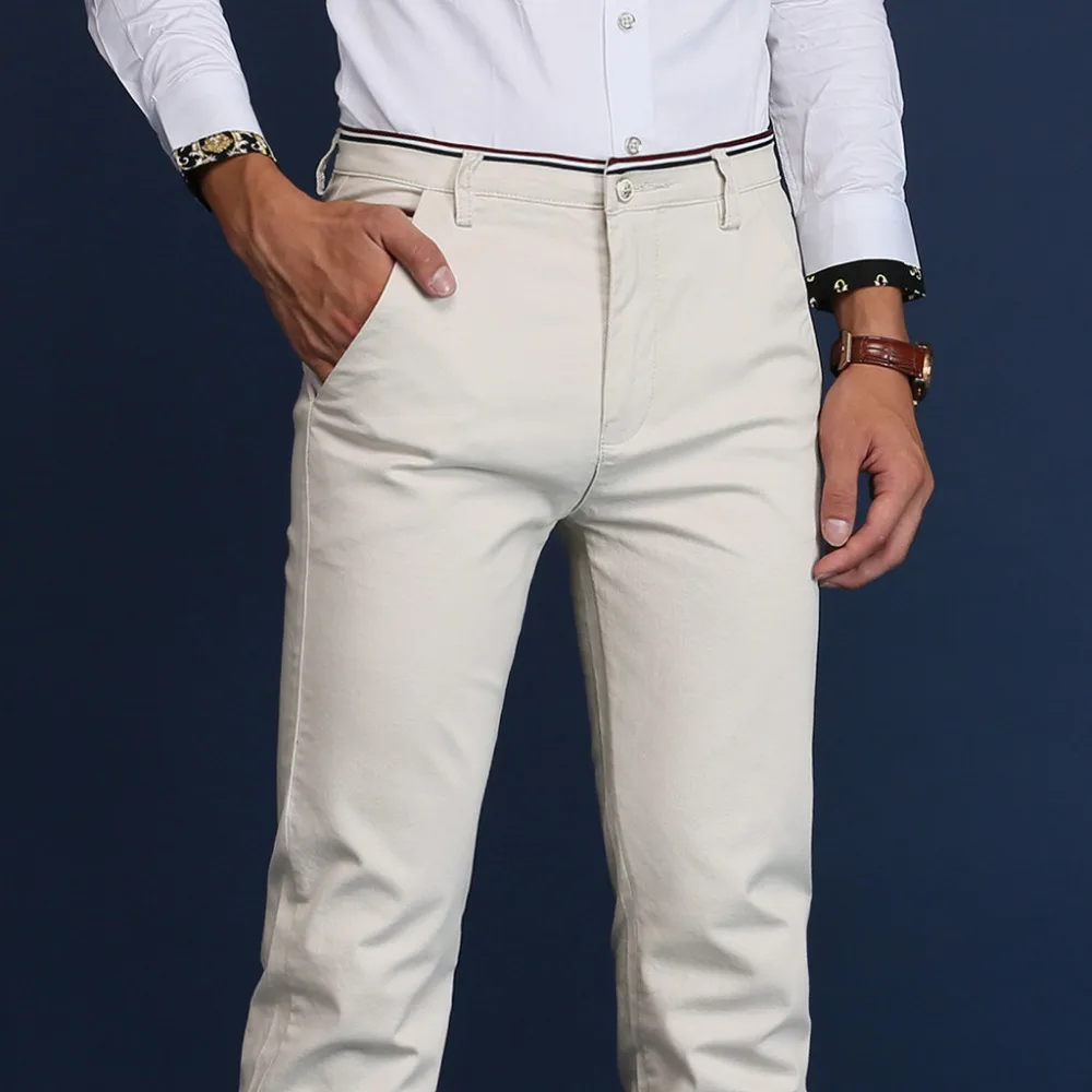 Дизайн мужские брюки повседневные hombres pantalones хлопковые Узкие прямые брюки модные деловые брюки для мужчин размера плюс