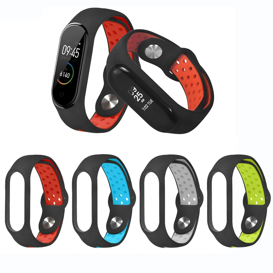 Двойной цвет mi Band 4 аксессуары Pulseira для mi band 4 сменный ремешок силиконовый ремешок для Xiao mi Band 3 умный Браслет
