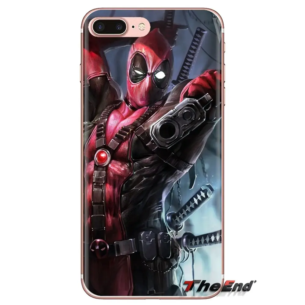 DC Comic Deadpool For iPod Touch Apple iPhone 4 4S 5 5S SE 5C 6 6S 7 8 X XR XS Plus MAX Transparent Soft Shell Covers |