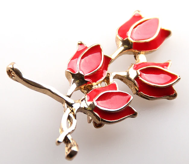 Женская эмалированная Брошь В Виде Цветка тюльпана | Украшения и аксессуары