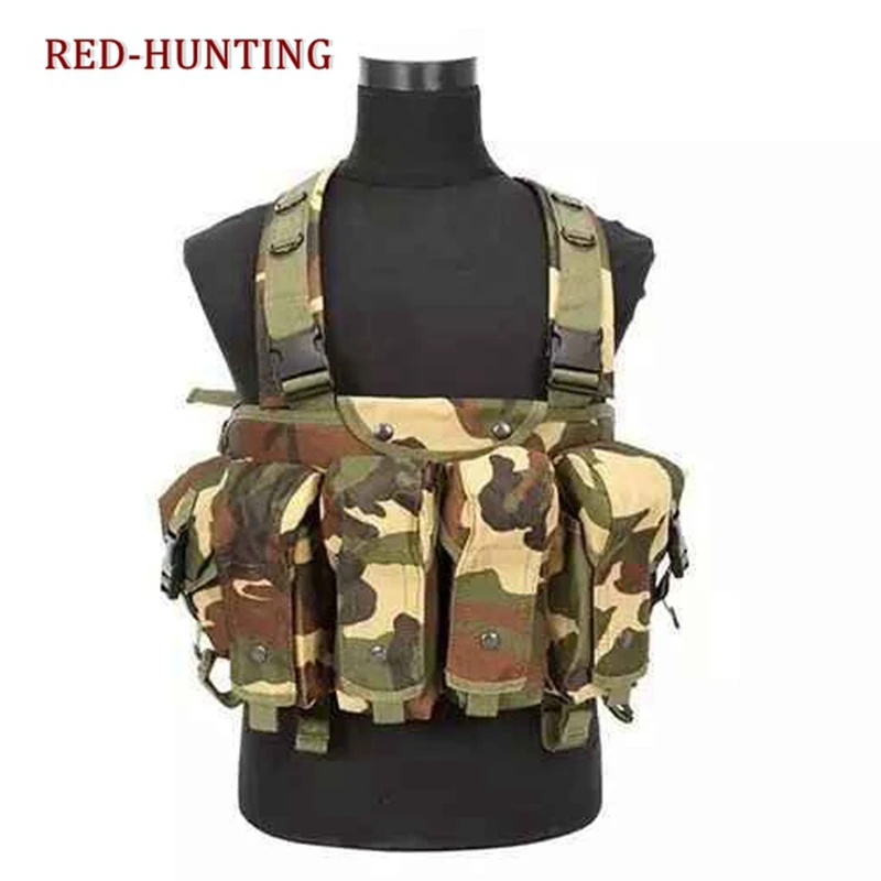 Outdoor Chest Rig Airsoft Hunting Vest Molle Pouch Simple Military Tactical Vest Magazine Pouch Carrier Vest for Hunting CS images - 6