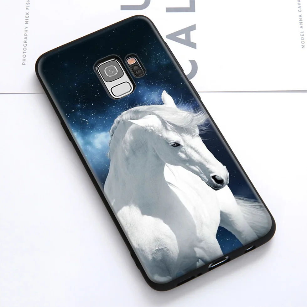 Мягкий чехол WEBBEDEPP Running Horse для Samsung Galaxy S10 S10e S9 S8 Plus S7 S6 Edge &amp J6 2018 Note 10 9 8 |