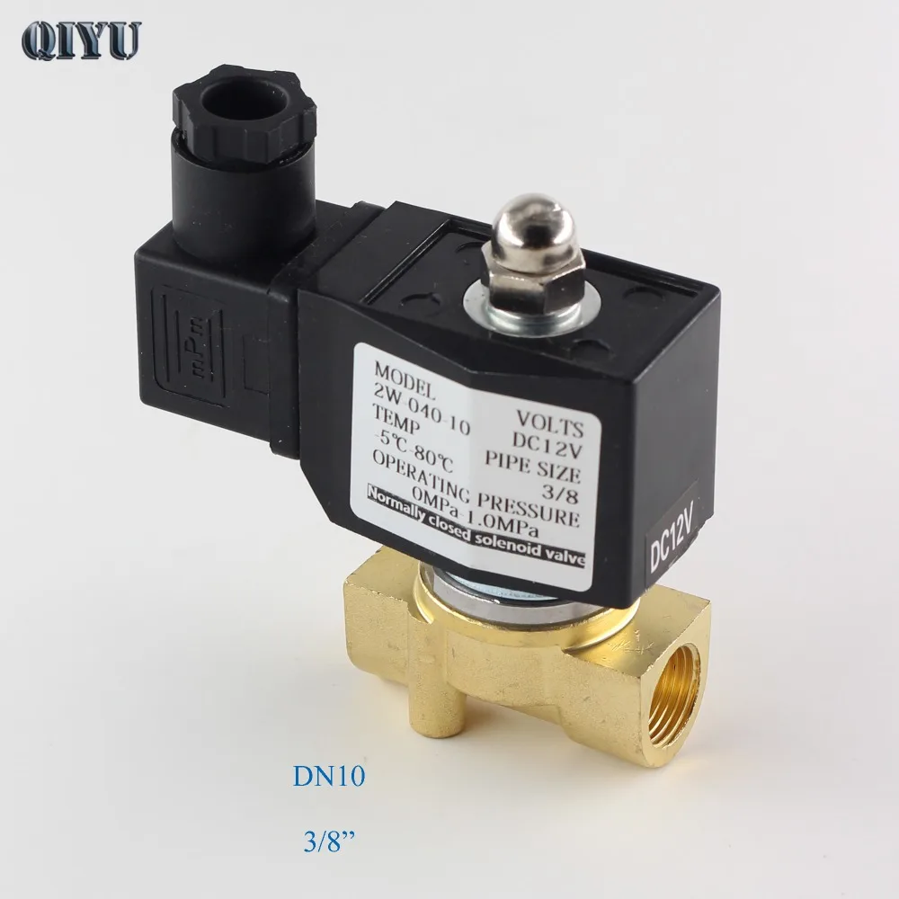 AC110V/220 V/380 V, DC12V/24 V, нормально закрытый Соленоидный клапан воды, латунные воздушные клапаны DN10 DN15 DN20 DN25 DN32 DN40 DN50