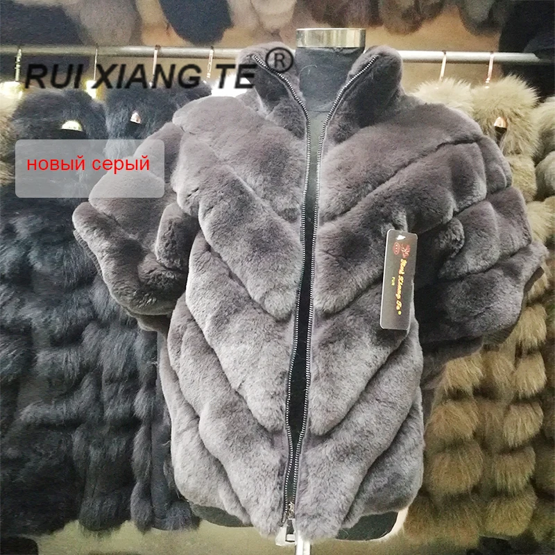 ruixiangte женский жилет из натурального меха кролика рекс жилет пальто из Шиншиллы благородная укороченная Верхняя одежда Теплый жилет шуба