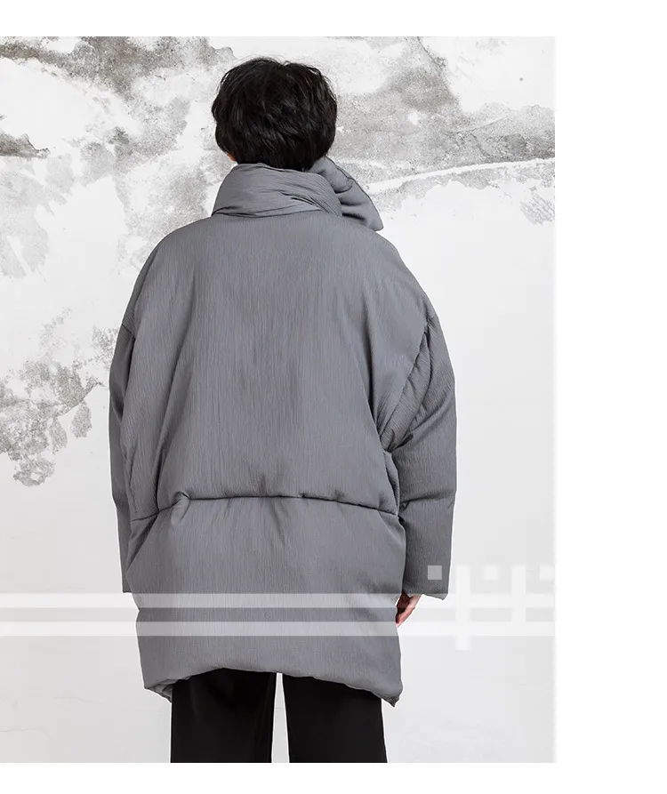 IRINAY212 Новая коллекция с шарфом двубортный oversize Асимметричный Зима белая утка подпушка куртка пальто для женщин