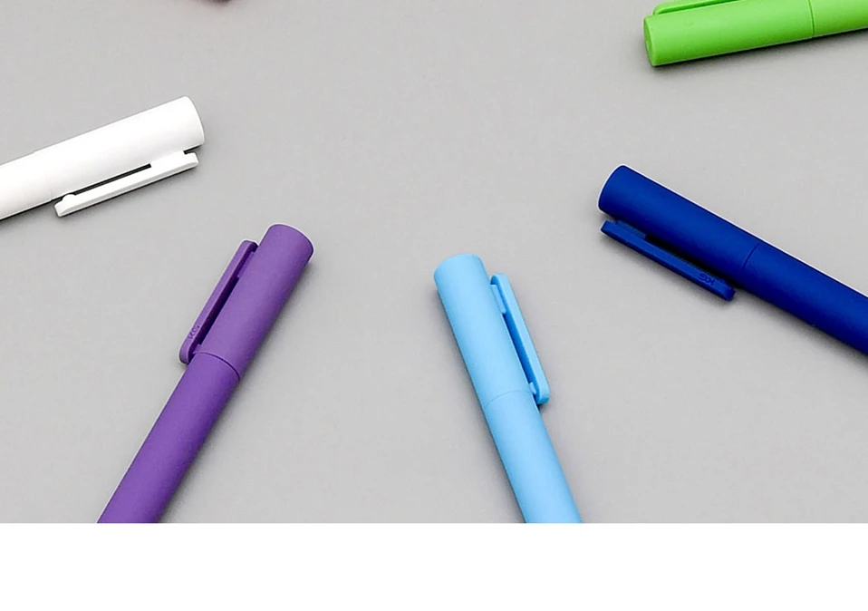 Новые 8 шт./кор. Xiaomi Mijia Youpin Kaco K1 гелевая ручка с черным 0,5 ручка с чернилами стандартных цветов переливаются разными цветами черный пополнения чернил и плавность линий
