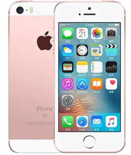 A1662 Rose Gold Б/у разблокированный Apple iPhone SE, определение отпечатка пальца двухъядерный 4 аппарат не привязан к оператору сотовой связи смартфон 2 Гб Оперативная память 16 Гб/64/128 ГБ Встроенная память за счет сканера отпечатков пальцев мобильного телефона - Цвет: A1662 Rose Gold
