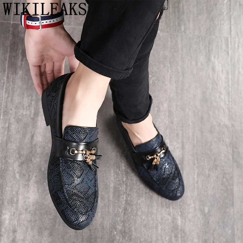 Туфли под платье Для мужчин Классика парикмахер с бахромой Обувь в деловом стиле